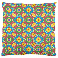 Geometric Multicolored Print Standard Flano Cushion Case (one Side) by dflcprints