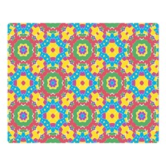 Geometric Multicolored Print Double Sided Flano Blanket (large)  by dflcprints