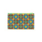 Geometric Multicolored Print Cosmetic Bag (XS) Back