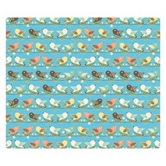 Assorted Birds Pattern Double Sided Flano Blanket (small)  by linceazul