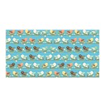 Assorted Birds Pattern Satin Wrap Front