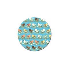 Assorted Birds Pattern Golf Ball Marker (4 Pack) by linceazul