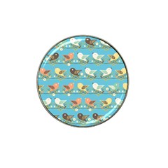 Assorted Birds Pattern Hat Clip Ball Marker (4 Pack) by linceazul