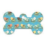 Assorted Birds Pattern Dog Tag Bone (Two Sides) Front