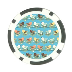 Assorted Birds Pattern Poker Chip Card Guard by linceazul