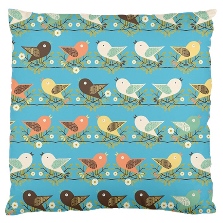 Assorted Birds Pattern Large Cushion Case (One Side)