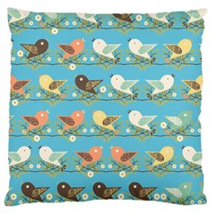 Assorted Birds Pattern Large Cushion Case (two Sides) by linceazul