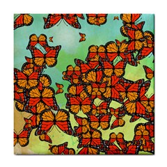 Monarch Butterflies Tile Coasters by linceazul