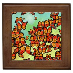 Monarch Butterflies Framed Tiles by linceazul