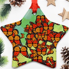 Monarch Butterflies Ornament (star) by linceazul