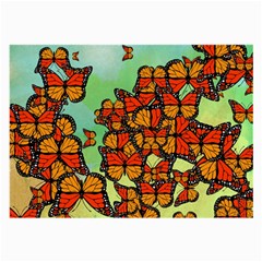 Monarch Butterflies Large Glasses Cloth (2-side) by linceazul