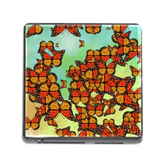 Monarch Butterflies Memory Card Reader (square) by linceazul