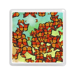 Monarch Butterflies Memory Card Reader (square)  by linceazul