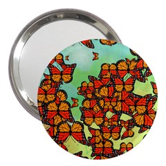 Monarch Butterflies 3  Handbag Mirrors by linceazul