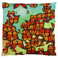 Monarch Butterflies Standard Flano Cushion Case (two Sides) by linceazul