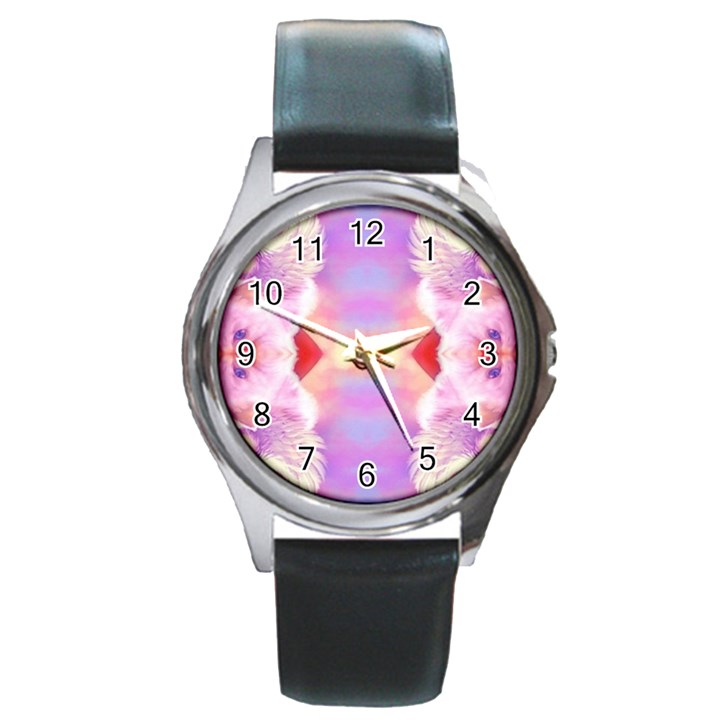 Cat Angels Round Metal Watch