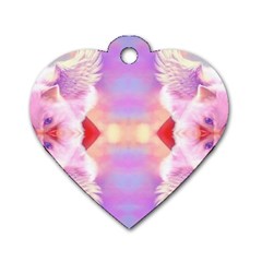 Cat Angels Dog Tag Heart (two Sides) by 3Dbjvprojats