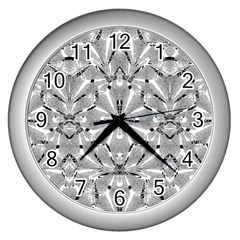 Modern Oriental Ornate Wall Clocks (silver)  by dflcprints