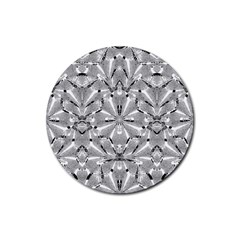 Modern Oriental Ornate Rubber Round Coaster (4 Pack)  by dflcprints