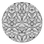 Modern Oriental Ornate Magnet 5  (Round) Front