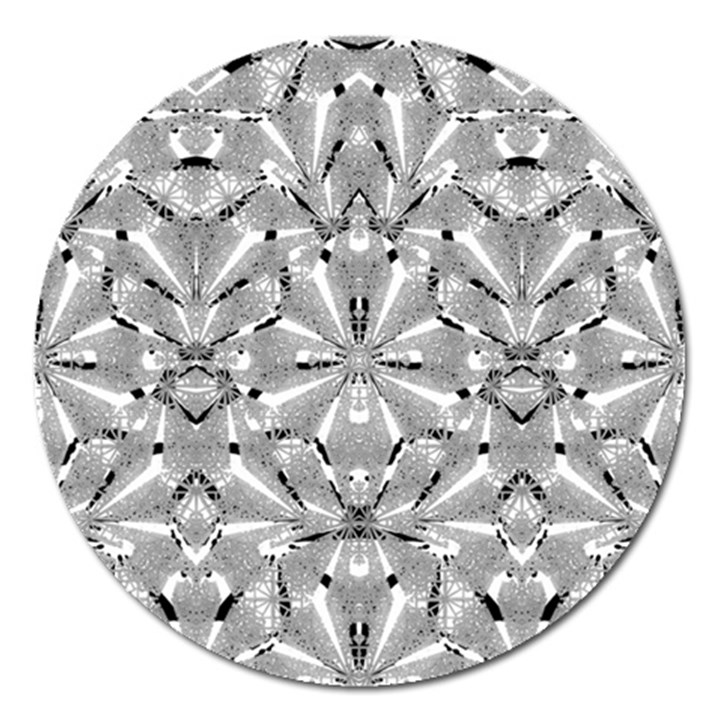 Modern Oriental Ornate Magnet 5  (Round)