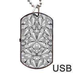 Modern Oriental Ornate Dog Tag Usb Flash (two Sides) by dflcprints