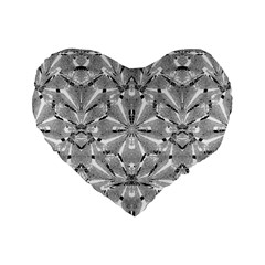 Modern Oriental Ornate Standard 16  Premium Flano Heart Shape Cushions by dflcprints