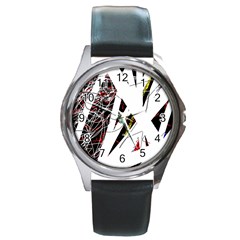 Art Round Metal Watch by Valentinaart