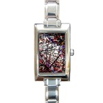 Art Rectangle Italian Charm Watch Front