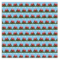 Toy Tractor Pattern Large Satin Scarf (square)