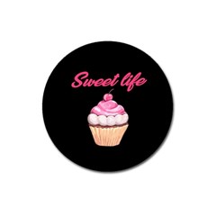 Sweet Life Magnet 3  (round) by Valentinaart