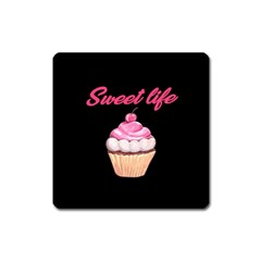 Sweet Life Square Magnet by Valentinaart