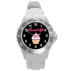 Sweet Life Round Plastic Sport Watch (l) by Valentinaart