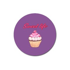 Sweet Life Magnet 3  (round) by Valentinaart