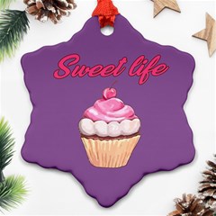 Sweet Life Snowflake Ornament (two Sides) by Valentinaart