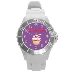 Sweet Life Round Plastic Sport Watch (l) by Valentinaart