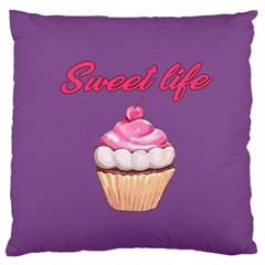 Sweet Life Large Cushion Case (one Side) by Valentinaart