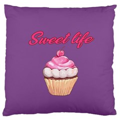 Sweet Life Large Flano Cushion Case (two Sides) by Valentinaart