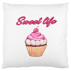 Sweet Life Large Cushion Case (one Side) by Valentinaart