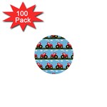 Toy Tractor Pattern 1  Mini Buttons (100 pack)  Front