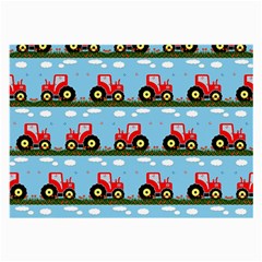 Toy Tractor Pattern Large Glasses Cloth by linceazul