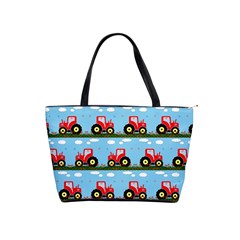 Toy Tractor Pattern Shoulder Handbags by linceazul