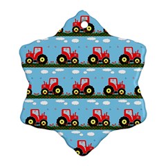 Toy Tractor Pattern Ornament (snowflake)