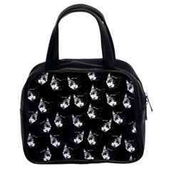 Cat Pattern Classic Handbags (2 Sides) by Valentinaart