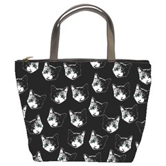 Cat Pattern Bucket Bags by Valentinaart