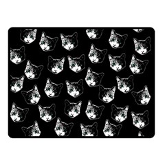 Cat Pattern Double Sided Fleece Blanket (small)  by Valentinaart