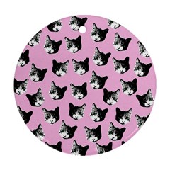 Cat Pattern Ornament (round) by Valentinaart