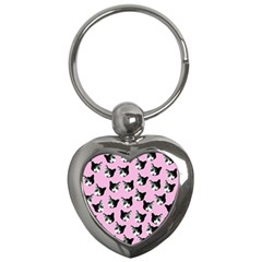 Cat Pattern Key Chains (heart)  by Valentinaart