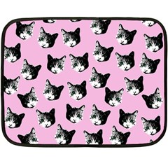 Cat Pattern Fleece Blanket (mini) by Valentinaart