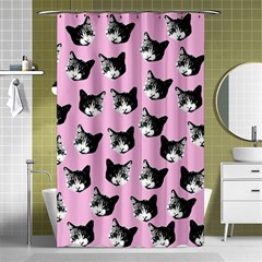 Cat Pattern Shower Curtain 48  X 72  (small)  by Valentinaart